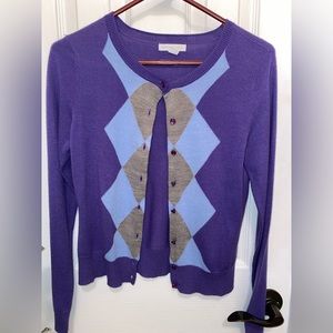 New York & Company argyle cardigan XS gently worn